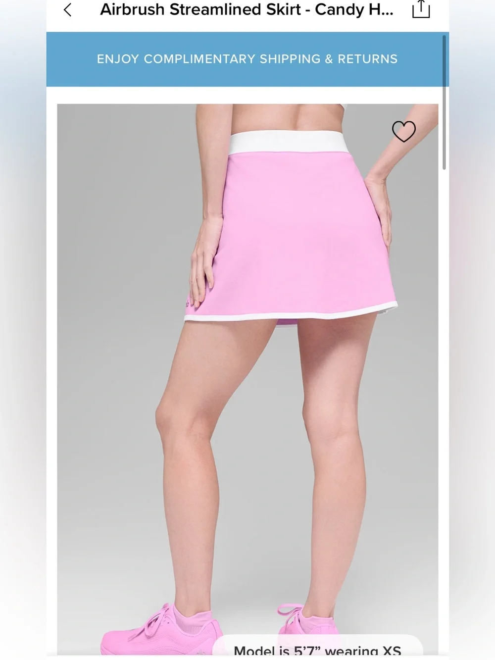 ALO Yoga Airbrush Streamlined Skirt - Pink & White